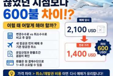 대한항공 항공권, 산 뒤에 600달러 떨어졌다면? 그냥 포기하지 말고 이렇게 계산해보세요