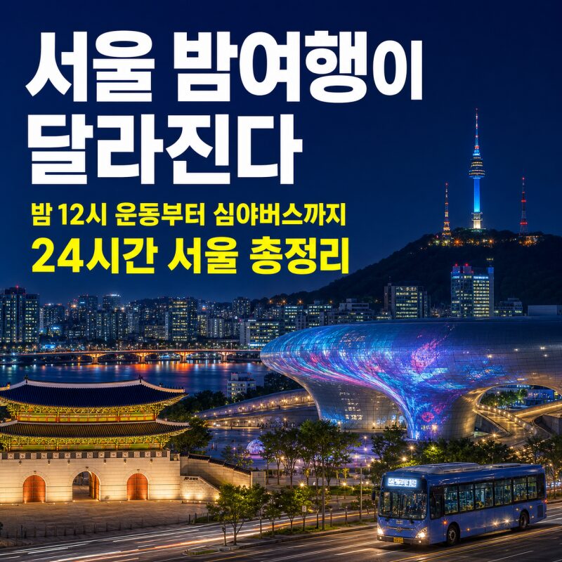 서울 밤여행이 달라진다｜밤 12시 운동하고 심야버스로 DDP·남산·광화문까지…‘24시간 서울’ 총정리