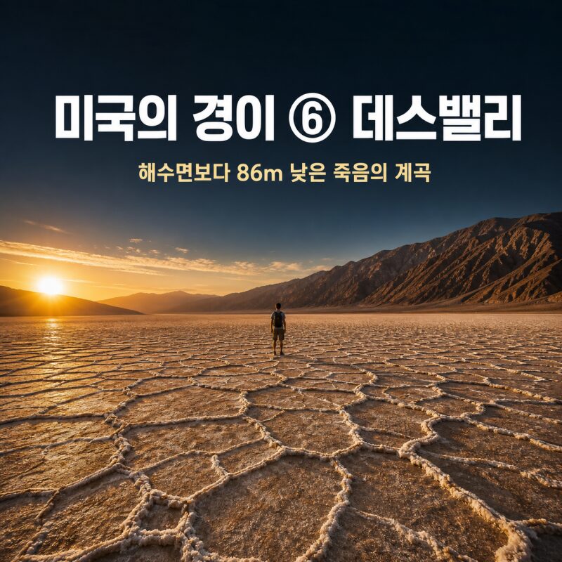 미국의 경이 ⑥ 데스밸리 — 해수면보다 86m 낮은 ‘죽음의 계곡’, 지구에서 가장 뜨거운 땅