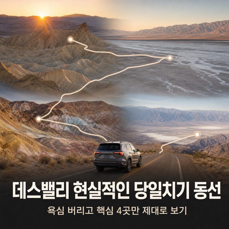 데스밸리 하루에 어디까지 볼 수 있을까? 욕심 버리고 짜는 ‘현실적인 당일치기 동선’