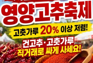 서울 한복판에서 영양고추를 산지 직거래로! 2026 영양고추 H.O.T 페스티벌 직접 다녀왔어요