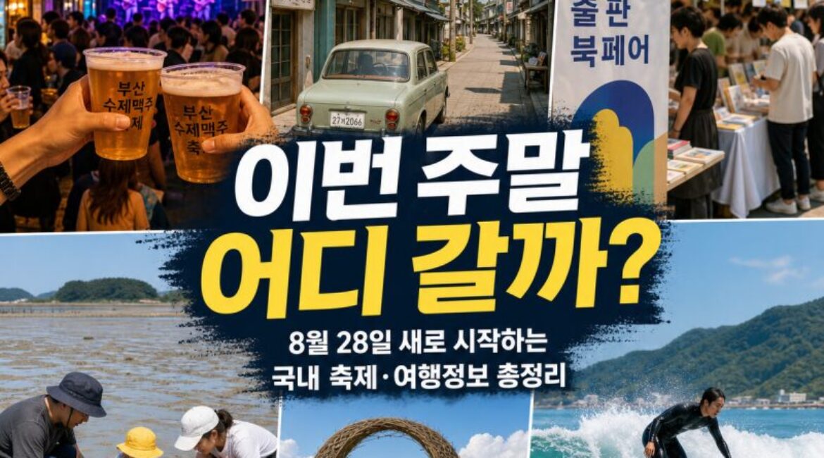 이번 주말 어디 갈까? 8월 마지막 주말 꼭 가볼 국내축제 7곳｜무료·할인·숙박지원까지