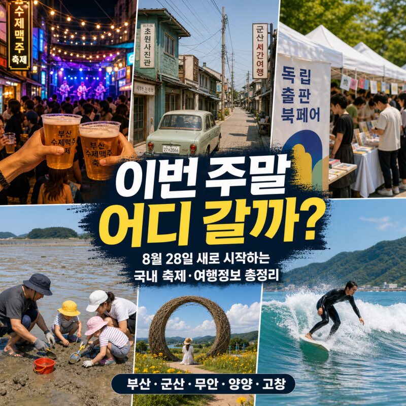 이번 주말 어디 갈까? 8월 마지막 주말 꼭 가볼 국내축제 7곳｜무료·할인·숙박지원까지