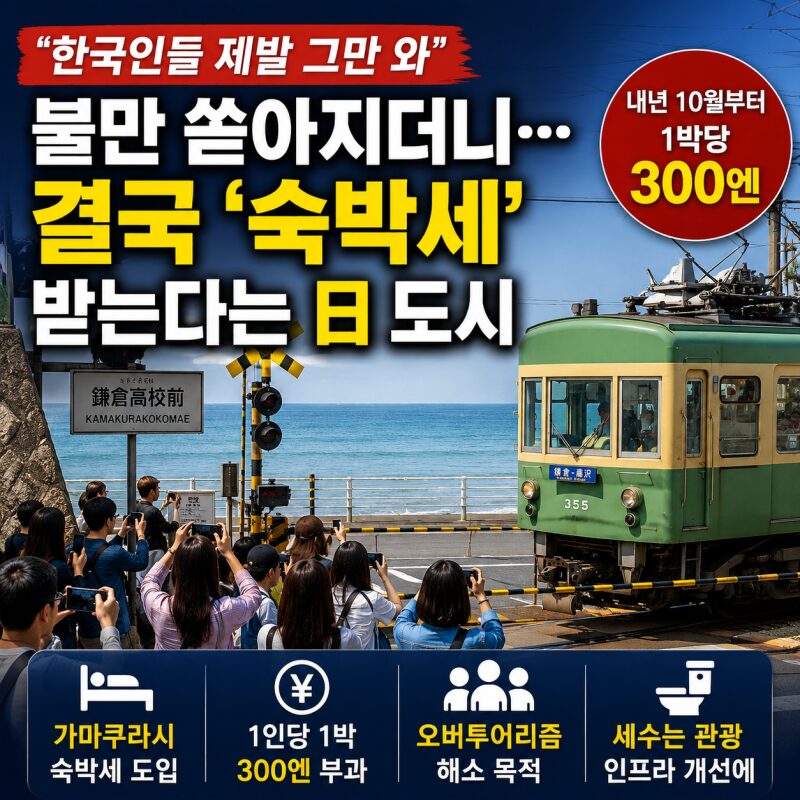 “한국인들 제발 그만 와”…슬램덩크 성지 가마쿠라, 결국 ‘숙박세’ 받는다
