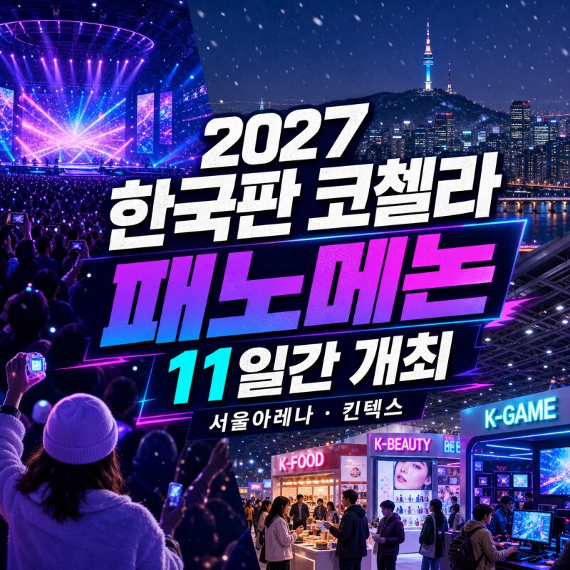 2027년 서울에 ‘한국판 코첼라’ 온다…패노메논 11일간 개최, 서울아레나·킨텍스 여행정보 총정리