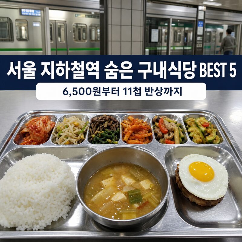 서울 지하철역 숨은 구내식당 BEST 5｜6,500원부터 11첩 반상까지, 외부인도 먹어봤습니다