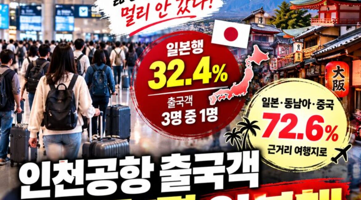 추석 해외여행 어디로 갔나? 출국객 3명 중 1명 일본행…일본·동남아·중국에 72.6% 몰렸다