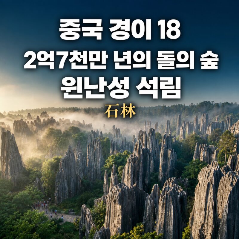 중국 경이 18｜윈난성 석림(石林) — 2억7천만 년이 만든 ‘돌의 숲’, 교통·주변 볼거리·2박3일 일정 총정리