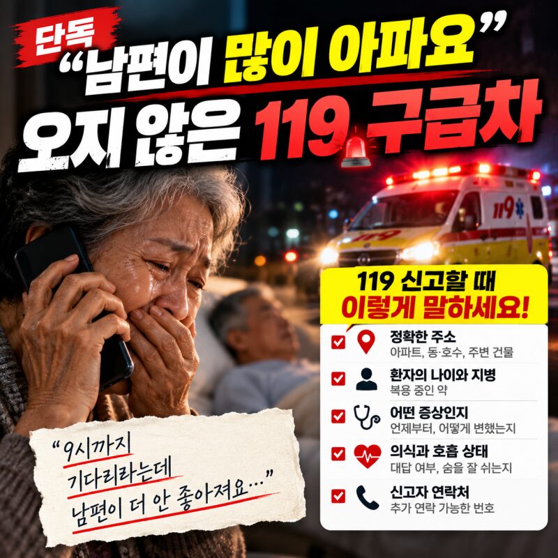 “많이 아파요”만 말하면 부족합니다｜119 구급차 신고할 때 반드시 말해야 할 것