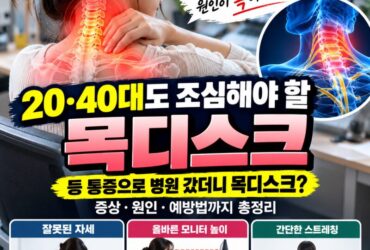 등·날개뼈가 계속 아픈데 원인은 목? 젊은 직장인도 조심해야 할 ‘목디스크’ 증상 총정리