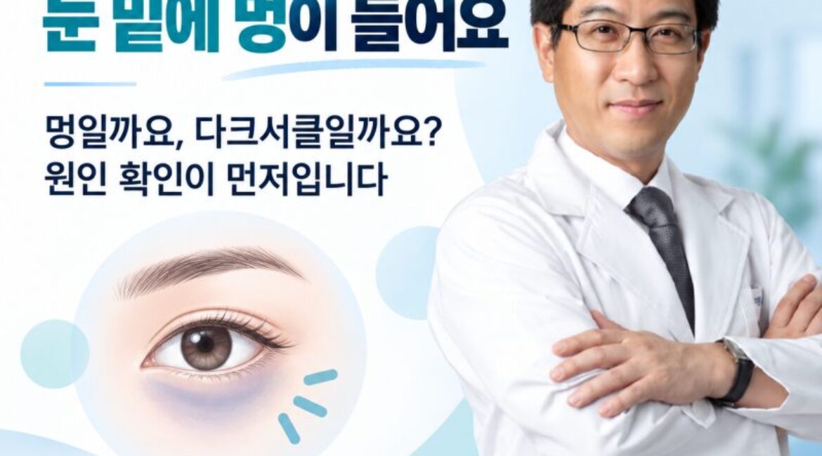 "부딪힌 적도 없는데 눈 밑에 멍이 들어요" 병원에 가야 할까요