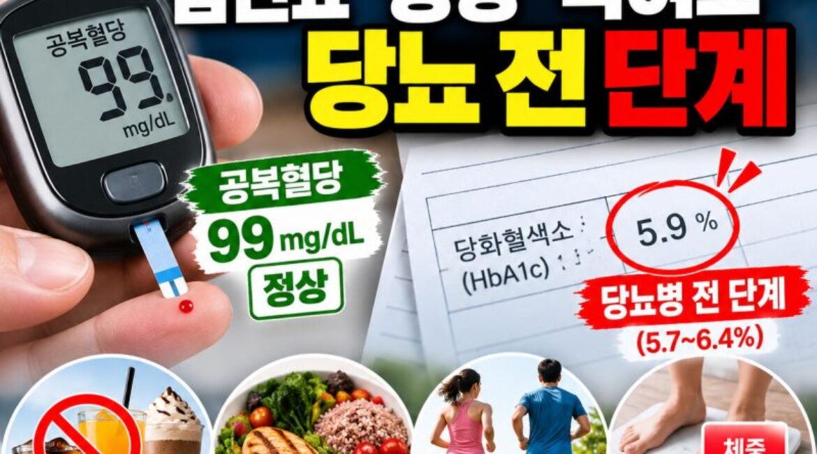 공복혈당 99인데도 당뇨 전 단계? 당화혈색소까지 꼭 확인해야 하는 이유