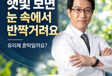 "햇빛 보면 눈 속에서 반짝거려요" 유리체 혼탁일까요