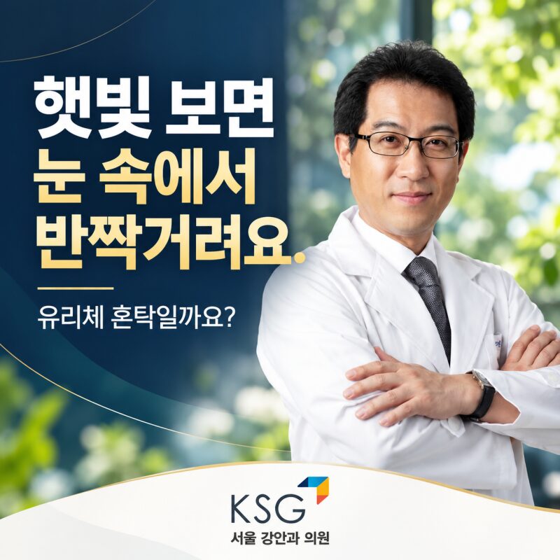 "햇빛 보면 눈 속에서 반짝거려요" 유리체 혼탁일까요