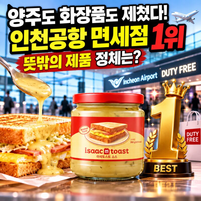 양주·화장품도 제쳤다! 인천공항 면세점 판매 1위가 ‘토스트 소스’라고?