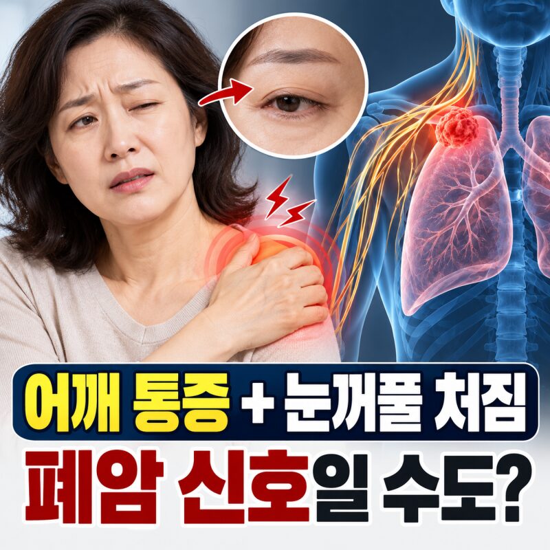 오십견인 줄 알았는데 폐암? 어깨 통증과 함께 눈꺼풀이 처진다면 확인해야 할 신호