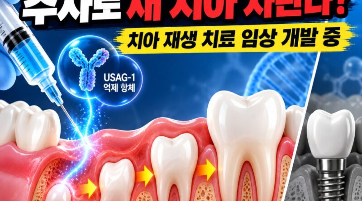 임플란트가 필요 없는 시대 올까? 주사로 ‘새 치아’를 자라게 하는 치아 재생 치료