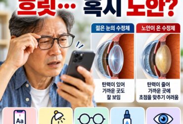 47세 노홍철! 휴대폰을 멀리해야 보인다면? 40대부터 시작되는 노안, 이렇게 대처하세요