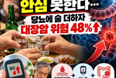 혈당 높은데 반주 한두 잔 괜찮을까?당뇨에 술 더하자 대장암 위험 48%↑
