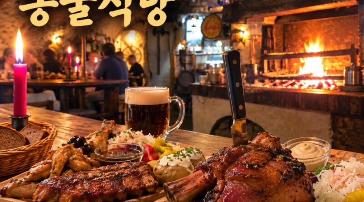 체스키크룸로프 동굴식당 Krčma Šatlava! 분위기는 최고였지만 음식 기다리다 지쳤던 곳
