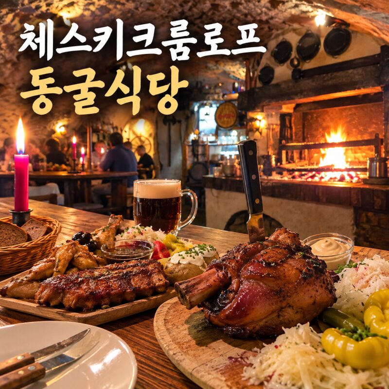 체스키크룸로프 동굴식당 Krčma Šatlava! 분위기는 최고였지만 음식 기다리다 지쳤던 곳