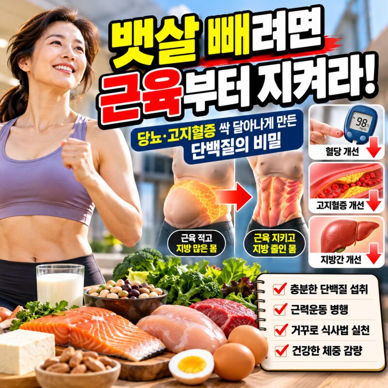 뱃살 빼려면 체중보다 근육부터 지켜라