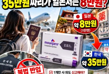 일본 마운자로 8만원, 한국 35만원? 1개만 사 와도 불법일까? 본인 사용·세관 신고·당근마켓 판매까지