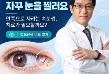 "속눈썹 한두 개가 자꾸 눈을 찔러요" 속눈썹이 안쪽으로 자라요, 치료가 필요할까요