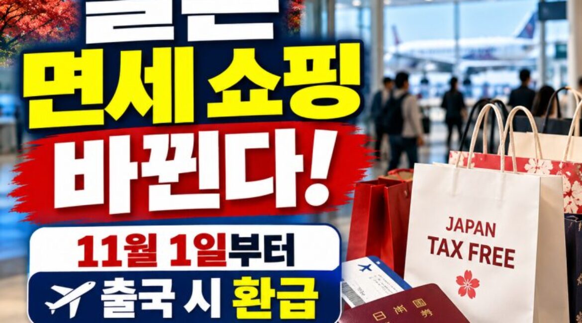 일본 여행객 주목! 11월부터 면세 쇼핑 방식 바뀐다…공항에서 환급받아야