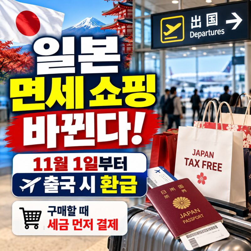 일본 여행객 주목! 11월부터 면세 쇼핑 방식 바뀐다…공항에서 환급받아야