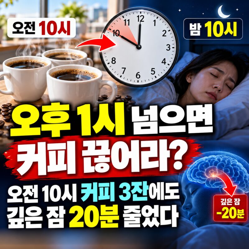 오후 1시 이후 커피 마시면 잠 못 잔다? 오전에 마신 커피도 깊은 잠 20분 줄일 수 있다