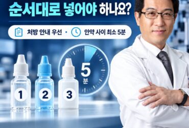 안약 3개 처방받았는데, 순서대로 넣어야 하나요?