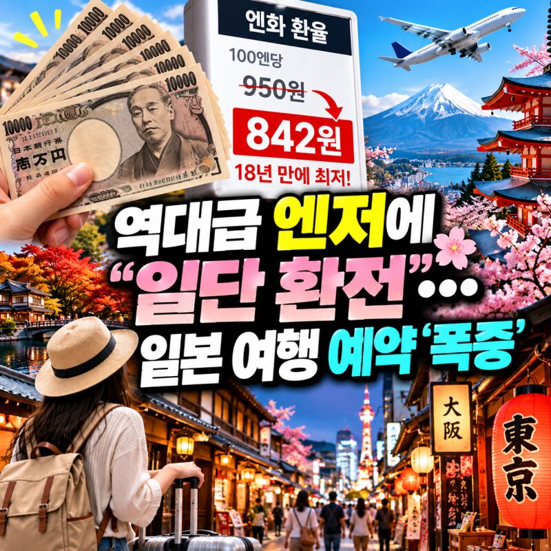 역대급 엔저에 일본 여행 예약 폭증…100엔당 850원, 지금 일본 여행이 인기 있는 이유