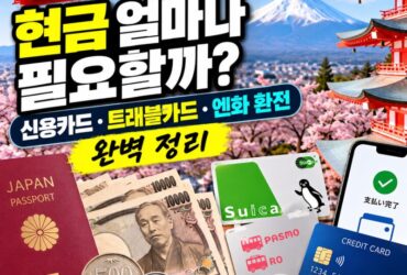 일본 여행, 현금 얼마나 필요할까? 신용카드·트래블카드·엔화 환전 완벽 정리