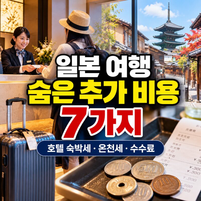 일본 여행, 호텔 예약했는데 또 돈 내라고? 2026년 여행객이 알아야 할 숨은 추가 비용 7가지