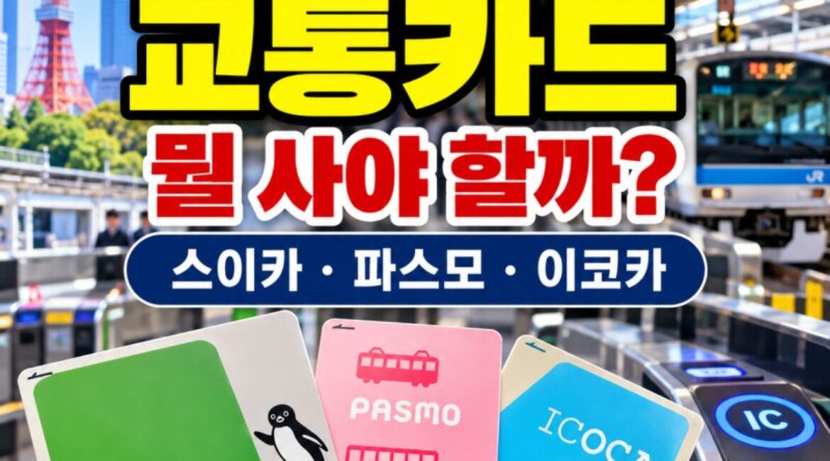 일본 여행 교통카드, 아무거나 사면 손해? 스이카·파스모·이코카 차이부터 충전·환불까지 완벽 정리 (2026년 최신)