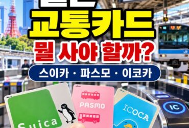 일본 여행 교통카드, 아무거나 사면 손해? 스이카·파스모·이코카 차이부터 충전·환불까지 완벽 정리 (2026년 최신)