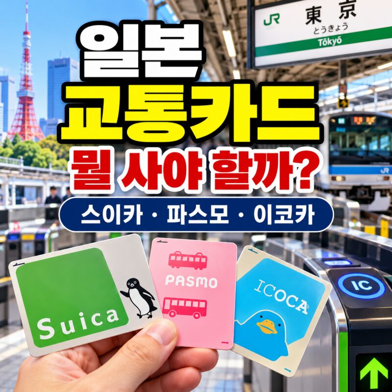 일본 여행 교통카드, 아무거나 사면 손해? 스이카·파스모·이코카 차이부터 충전·환불까지 완벽 정리 (2026년 최신)