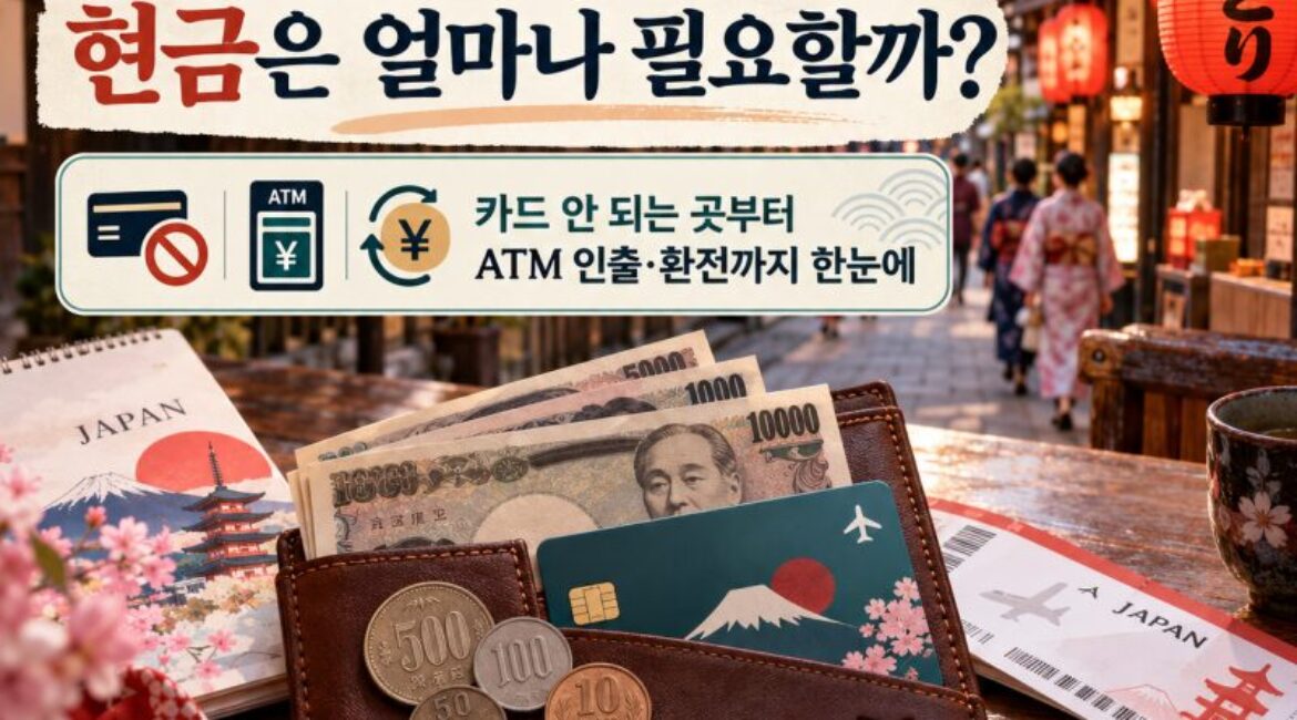 일본 여행에서 현금은 얼마나 필요할까? 카드 안 되는 곳부터 ATM 인출·환전까지 완벽 정리
