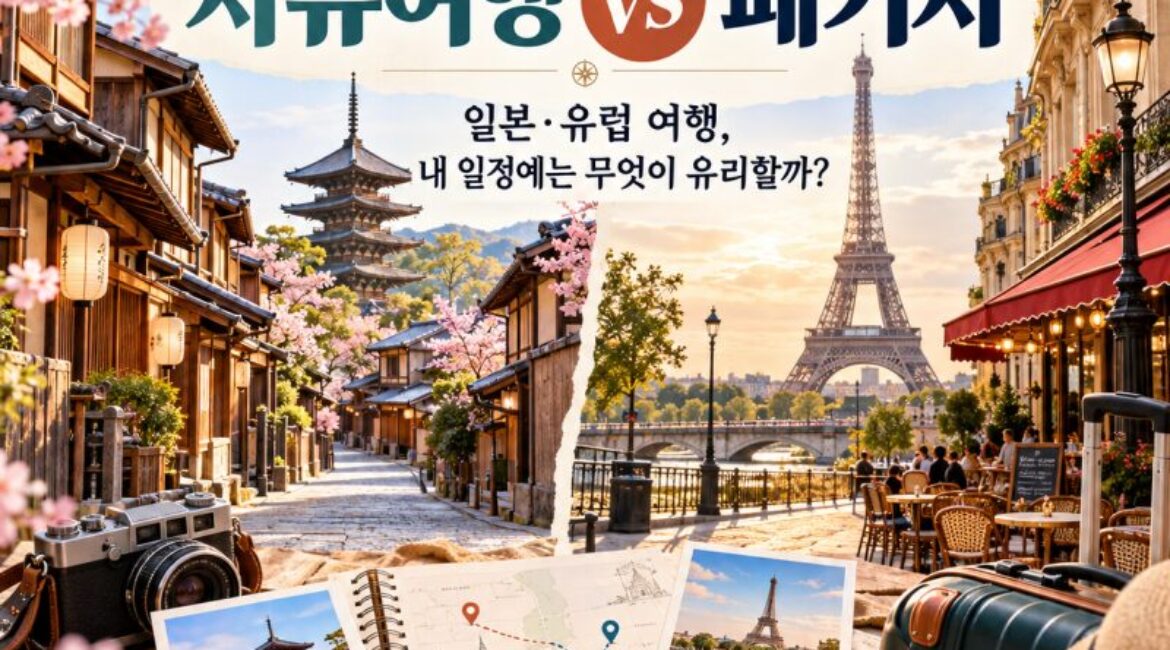일본 여행은 늘고 유럽 패키지는 반토막? 2026 해외여행, 자유여행과 패키지 중 무엇이 유리할까