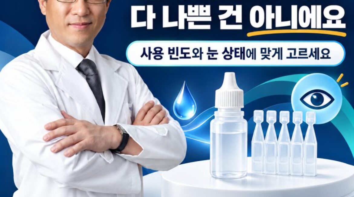 인공눈물, 방부제 들었다고 다 나쁜 건 아니에요