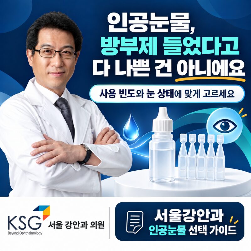 인공눈물, 방부제 들었다고 다 나쁜 건 아니에요