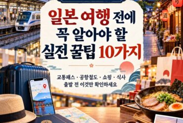 일본 여행 전에 꼭 알아야 할 실전 꿀팁 10가지｜교통패스·공항철도·쇼핑·식사까지