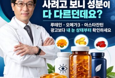 눈 영양제, 사려고 보니 성분이 다 다르던데요?