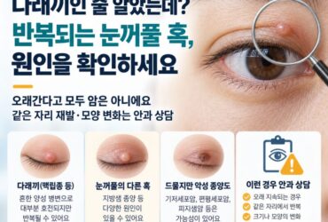 다래끼인 줄 알았는데 눈꺼풀암? 같은 자리에 반복되는 눈꺼풀 혹, 절대 방치하면 안 되는 이유