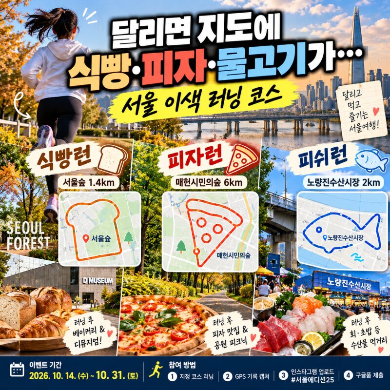 서울에서 달리면 지도에 식빵·피자·물고기가 나타난다! '서울에디션 25 아트런' 여행 가이드