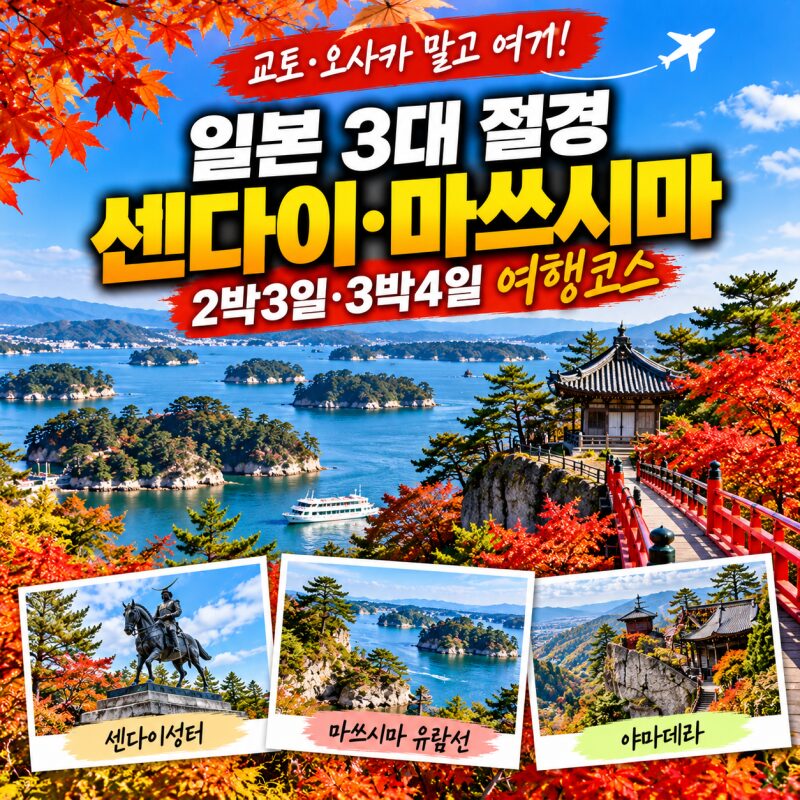 “교토·오사카 말고 여기!” 일본 3대 절경에 단풍 야경까지…센다이 3박4일 여행