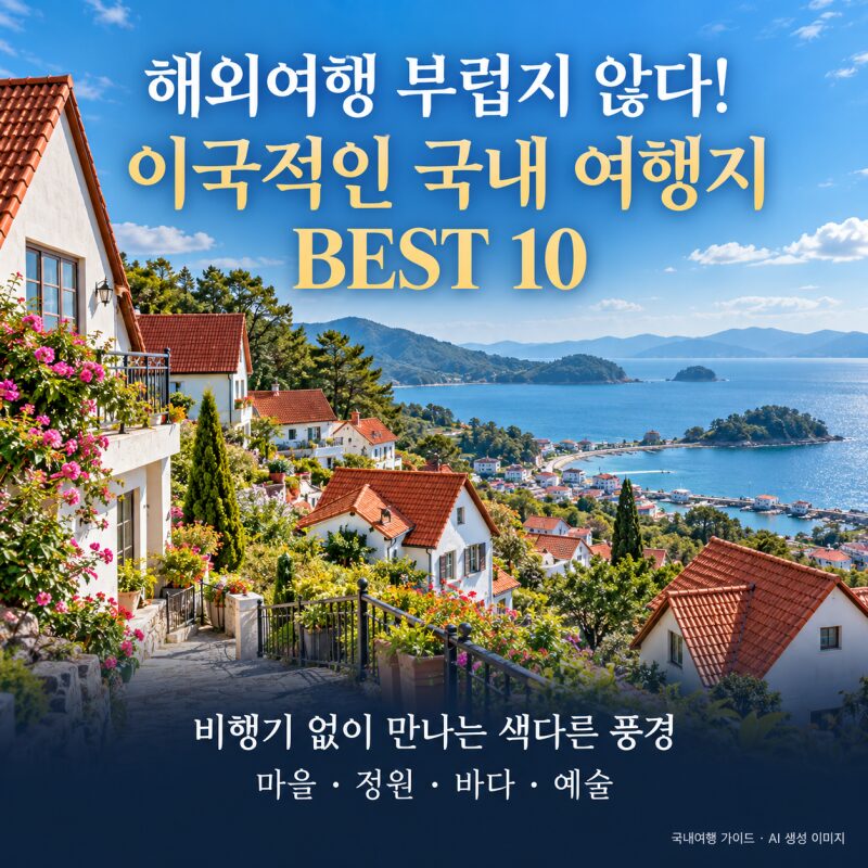 해외여행 부럽지 않다! 한국에서 만나는 이국적인 국내 여행지 BEST 10