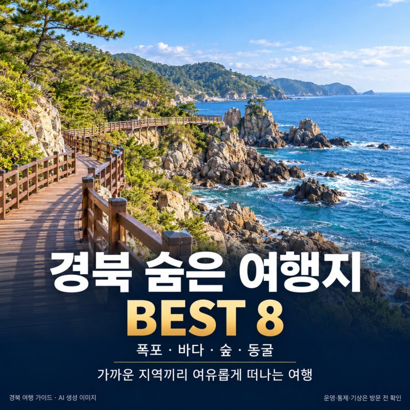 경북 숨은 여행지 BEST 8｜폭포·바다·숲·동굴까지, 꼭 가봐야 할 경상북도 여행 명소