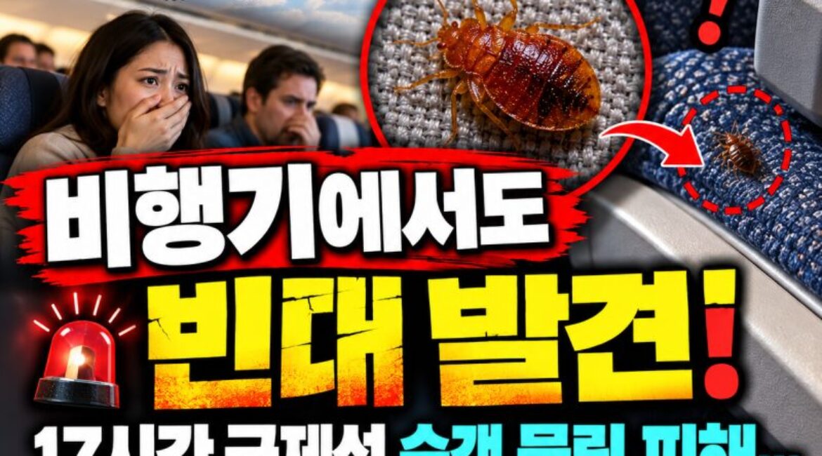 비행기에서도 빈대 발견! 17시간 국제선 승객 물림 피해…항공편까지 취소됐다